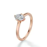 Pierścionek z owalnym diamentem różowe złoto SBPZ_067 Pierścionek z owalnym diamentem różowe złoto SBPZ_067